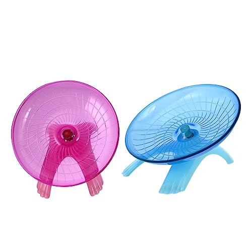 BESPORTBLE 2st Laufrad Für Hamster Hamster-aktivitätsspielzeug Welpe Hamsterleiter Auto Fliegen Meerschweinchen Rad Untertasse Hamsterräder Kauspielzeug Für Hunde Zuckergleiter Tiere Plastik von BESPORTBLE
