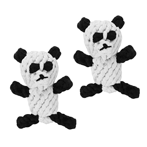 BESPORTBLE Lustiges & Panda-baumwollseilspielzeug – 2er-Pack – Kau- Und Putzspielzeug Für Haustiere – Ideal Für Hunde Und Katzen von BESPORTBLE