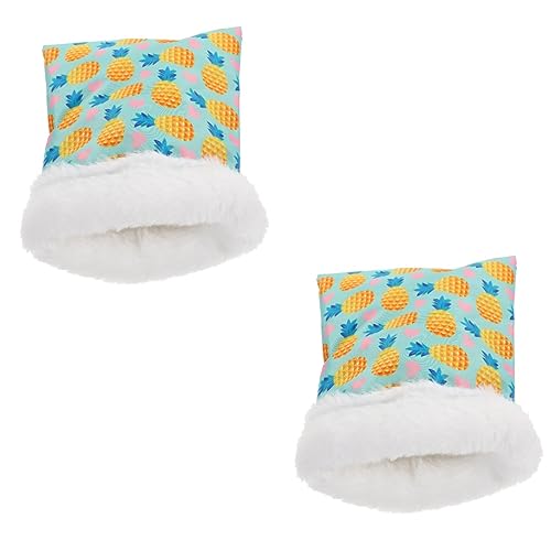 BESPORTBLE 2stücke Kuschelnest Für Kleintiere Warmes Baumwoll-Bett Für Hamster Meerschweinchen Und Zuckerglider Gemütlicher Schlafsack Für Winter Als Spielzeug Und Rückzugsort von BESPORTBLE