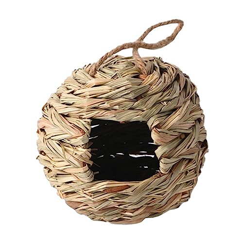 BESPORTBLE 2st Vogelnest Aus Stroh Vogelfütterer Kolibri- Aus Stroh Vogelhaus Schlafplatz Tasche Outdoor- Strohvögel Kolibri-häuser Hängen Im Freien Vogelhäuschen Im Hinterhof Gras von BESPORTBLE