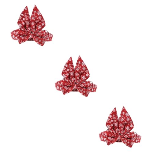 BESPORTBLE 3 STK Haustierhalsband Hundeweihnachtshalsband mit Schleife Krawatten für Jungen Verstellbarer Kätzchenkragen Halsbekleidung für Haustiere Schnalle schmücken Geschenk Tragegurt rot von BESPORTBLE