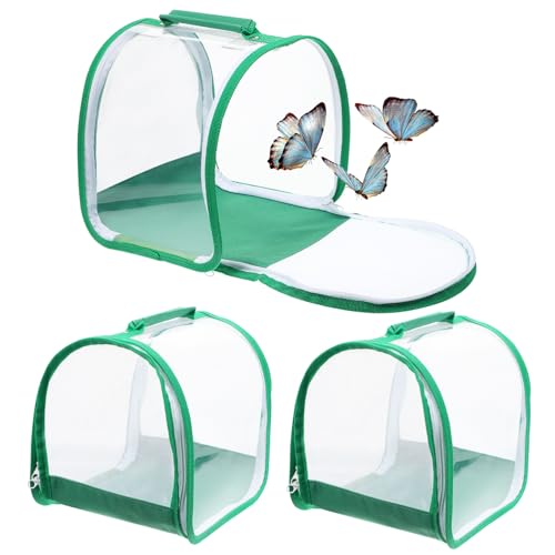 BESPORTBLE 3 STK insektenhäuser Butterfly Habitat Insektenhaus Schmetterlingskäfig Schmetterlingshaus für Raupen Mesh-Habitatkäfig für Schmetterlinge Schmetterlings-Kit transparentes PVC von BESPORTBLE