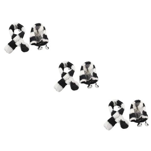 BESPORTBLE Wintermütze Hunde 3 Sätze Hundeschal Mütze Schal Winterschals Weihnachtsmann-schal Haustier Katzenhut Vintage Hüte Für Hunde Hundemütze Welpen-Outfits Weiß von BESPORTBLE