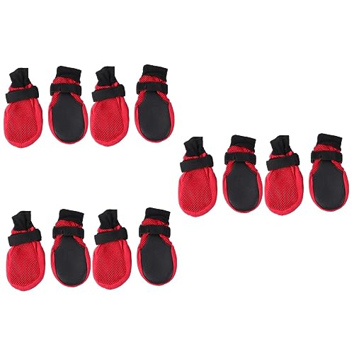 BESPORTBLE 3 Sätze Hundestiefel Pfotenhundeschuhe Hundeschuhe für Haustiere Schuhe für Hunde Hundeschuhe für große Hunde Paws pfotenschutz pfostenschuhe Mesh-Hundeschuhe Stiefel für Hunde rot BESPORTBLE 3 Sätze Hundestiefel Pfotenhundeschuhe Hundeschuhe für Haustiere Schuhe für Hunde Hundeschuhe für große Hunde Paws pfotenschutz pfostenschuhe Mesh-Hundeschuhe Stiefel für Hunde rot von BESPORTBLE