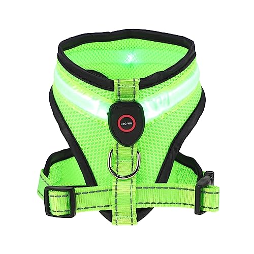 BESPORTBLE 3 Sätze Leuchtweste Für Hunde Sommerliche Hundeweste USB Wiederaufladbares Haustiergeschirr Reflektierender Hundeanzug Kleiner Hund Sicherheitsweste Hund Blazer-Weste Nylon Green von BESPORTBLE