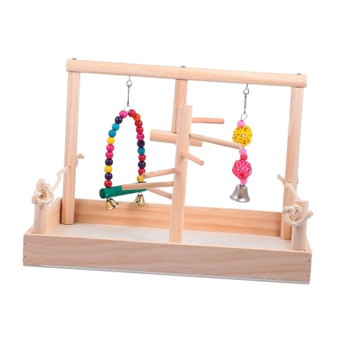 BESPORTBLE 3 Sätze Vogel Papagei Schaukel Kauspielzeug Hängespielzeug für Papageien holzspielzeug Wooden Toys Spielzeuge Vogelkäfig Vogel hängendes Spielzeug Vogelpapageienspielzeug kauen von BESPORTBLE