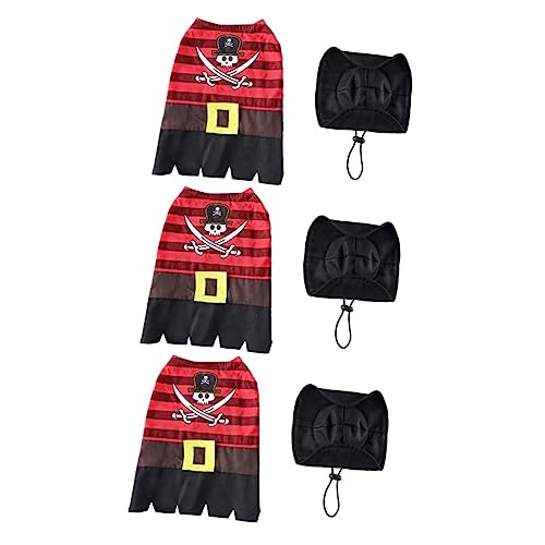 BESPORTBLE 3 Sets Haustier Lustig Halloween Kostü Verklärung Hundestoff Haustierkleidung Piratenstil Halloween Hundekleidung Haustier Cosplay Kostü Haustier Piratenanzug Party BESPORTBLE 3 Sets Haustier Lustig Halloween Kostü Verklärung Hundestoff Haustierkleidung Piratenstil Halloween Hundekleidung Haustier Cosplay Kostü Haustier Piratenanzug Party von BESPORTBLE