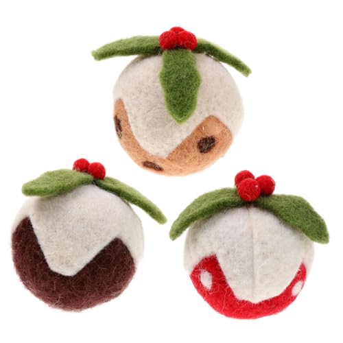 BESPORTBLE 3stücke Interaktives Katzenspielzeug Mit Kratzen Und Biss Bällen Weihnachts-neckball-Spielzeug Für Haustiere Interaktiver Ball Für Katzen von BESPORTBLE