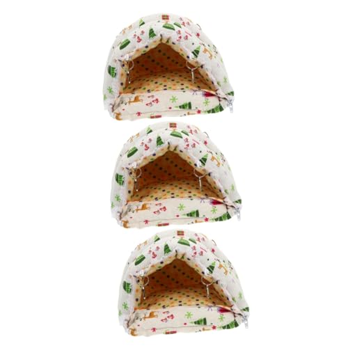 BESPORTBLE 3 Stück Hamsternest Kleines Hamster Chinchilla Zelt Hamster Höhlenzelt Hamster Meerschweinchen Nest Hamsterhaus Warmes Hamsterzelt Bett Hamster Rattenbett Hamsterbett von BESPORTBLE