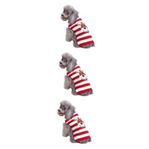 BESPORTBLE 3 Haustier Festliche Kleidung Haustier Hundemantel Welpenkleidung Winterkleidung Haustier Strickpullover Weihnachten Haustier Pullover BESPORTBLE 3 Haustier Festliche Kleidung Haustier Hundemantel Welpenkleidung Winterkleidung Haustier Strickpullover Weihnachten Haustier Pullover von BESPORTBLE