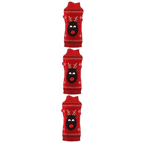 BESPORTBLE 3 Stück Hundepullover Haustierpullover Haustier Weihnachtskleidung Welpenkleidung Hundekleidung BESPORTBLE 3 Stück Hundepullover Haustierpullover Haustier Weihnachtskleidung Welpenkleidung Hundekleidung von BESPORTBLE