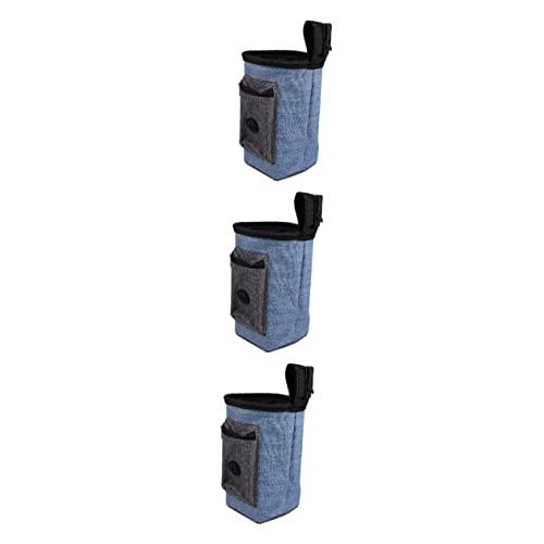 BESPORTBLE 3 Stück Multifunktionaler Hundesnackbeutel mit Großem Fassungsvermögen Praktischer Kordelverschluss Tragbare Outdoor Tasche für Reisen Training und Camping in Blau Langlebiges von BESPORTBLE
