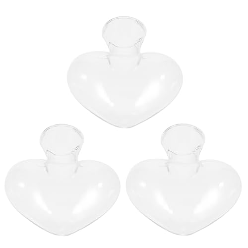 BESPORTBLE 3 Stück Teiliges Hydroponik Glasvase Herzförmige Glasvase Schmale Deko Pflanzgefäße für Zimmer Büro Wohnzimmer BESPORTBLE 3 Stück Teiliges Hydroponik Glasvase Herzförmige Glasvase Schmale Deko Pflanzgefäße für Zimmer Büro Wohnzimmer von BESPORTBLE