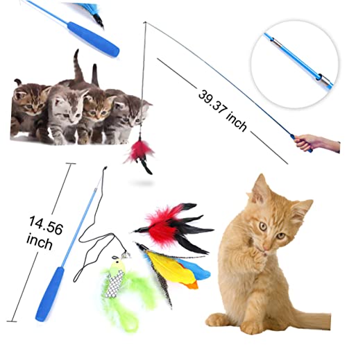 BESPORTBLE 3 Teilige Teleskopische Katzenangel Mit Federn Interaktives Katzenspielzeug Für Aktive Katzen Beschäftigungsspielzeug Für Haustiere Ideal Für Spiel Und Training BESPORTBLE 3 Teilige Teleskopische Katzenangel Mit Federn Interaktives Katzenspielzeug Für Aktive Katzen Beschäftigungsspielzeug Für Haustiere Ideal Für Spiel Und Training von BESPORTBLE