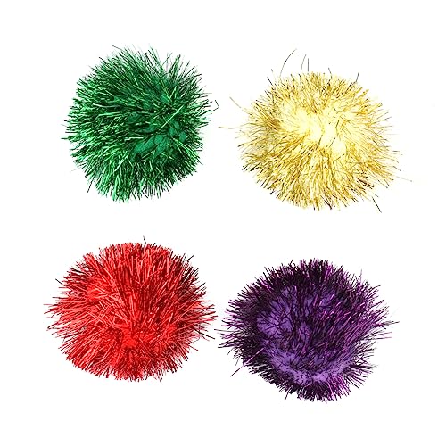 BESPORTBLE 30stücke Glitzer-katzenbälle Bunte Spielbälle Elastische Katzenbälle Interaktive Hundebälle Katzenspielzeug Mit Glitzer-Design von BESPORTBLE