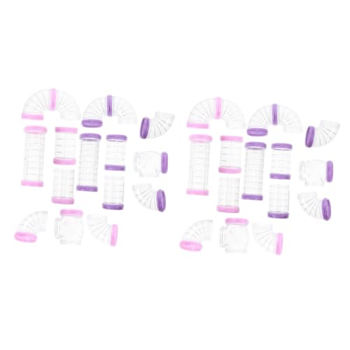 BESPORTBLE 32 Stck. Teiliges Hamster Tunnel Transparentes DIY Außentunnel für Hamsterkäfig Erweiterbar Kratzfestes Material Einfach zu Montieren und für Kleine Haustiere von BESPORTBLE
