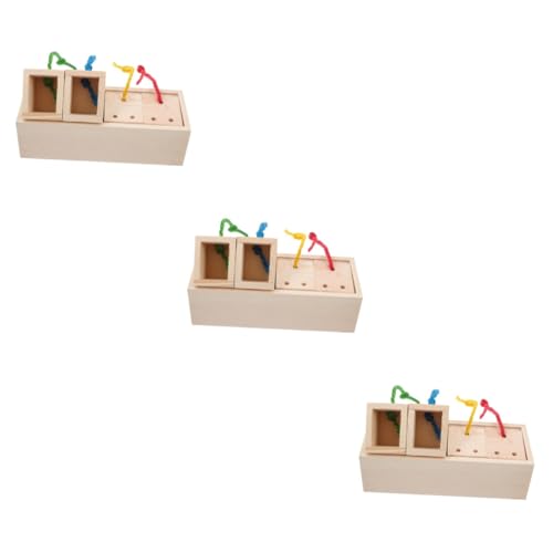 BESPORTBLE 3Er-Box Hamster Spielzeug zur Nahrungssuche Vögel Spielzeug Hamster-Leckerlis verstecken Spielzeug Kaninchenspielzeug hamsterspielzeug Spielset aus Holz Spielzeuge Lebensmittel von BESPORTBLE