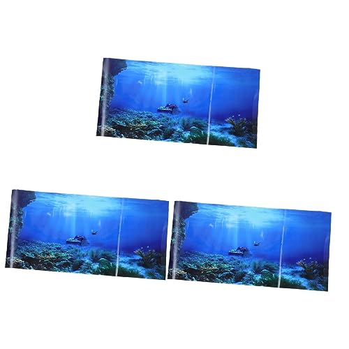 BESPORTBLE 3st Aquarium Hintergrundpapier Tank-dekor Unterwasser-Hintergrund Aquarium-hintergrundaufkleber Glasdekor 3D-Bilder Dekorative Bilddekoration Reptilienöl Terrarium Ausrüstung von BESPORTBLE