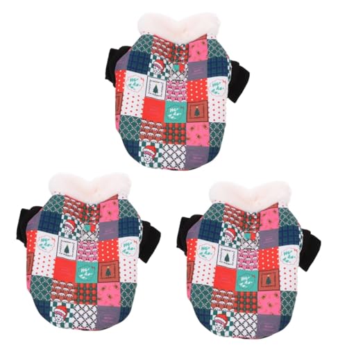 BESPORTBLE 3stücke Weihnachtlicher Hundemantel Für Welpen Warmer Winteranzug Aus Dickem Für Kalte Tage Kreatives Design Bequem Und Hautfreundlich Geeignet Für Kleine Hunde von BESPORTBLE