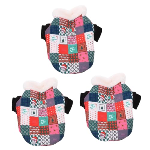 BESPORTBLE 3St Baumwollmantel für Hunde hundewintermantel Hunde Winterkleidung Weihnachtshundekleidung Weihnachtspullover für Haustiere Halloween-Dekorationen Kleidung für Hunde Welpenmantel von BESPORTBLE