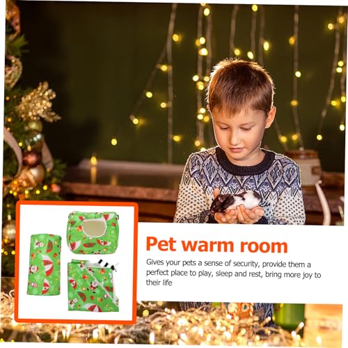 BESPORTBLE 3St Hamster-Weihnachtsnest hamsterbett Hamster Haustiernest für Kleintiere Hamster Tunnel Hamster-Hängemattenkoje draußen Schlafbett für Hamster Hamsternest Stoff Green BESPORTBLE 3St Hamster-Weihnachtsnest hamsterbett Hamster Haustiernest für Kleintiere Hamster Tunnel Hamster-Hängemattenkoje draußen Schlafbett für Hamster Hamsternest Stoff Green von BESPORTBLE