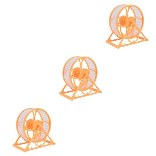 BESPORTBLE Hamsterrad 3st Hamster Läuft Laufrad Für Ratten Spielzeug Rennmaus Rad Hamster Spielzeug Hamsterspielzeug Ratte Laufrad Spielzeug Hamster-Jogging-übungsspielzeug Plastik Yellow von BESPORTBLE