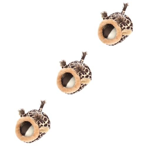 BESPORTBLE 3stücke Mini Warm Sleep Pet Cushion Pad Für Kleine Tiere Giraffe Design Kuscheliges Nest Für Hamster Igel Eichhörnchen Mäuse Ratten s Für Käfig Und Unterwegs von BESPORTBLE