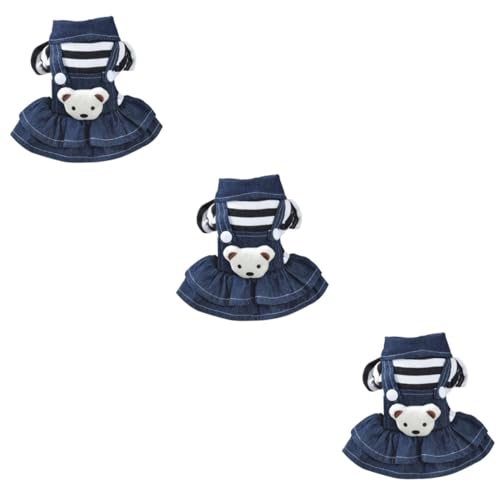 BESPORTBLE 3St Haustierbekleidung Hundekleidung hundebekleidung Kleidung für Hunde Bärenkleid für Hunde hundekleider Haustier-Outfits Jeansjacke für Hund Hunde-t-Shirt züchten hundeleine von BESPORTBLE