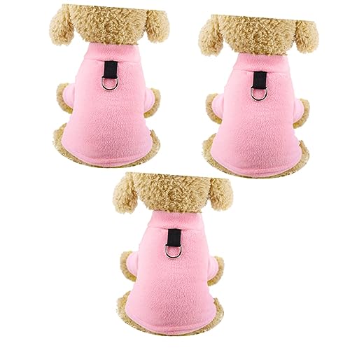 BESPORTBLE 3St Hund warme Kleidung Hund Plüsch Haustier Kostüme Welpen Mäntel Warmer Mantel Hundemantel Hunde Bekleidung Pkush-Mantel für Haustiere Hundebekleidung für den Winter Rosa von BESPORTBLE