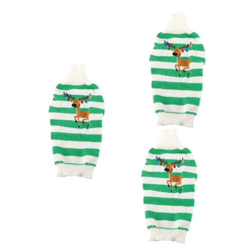 BESPORTBLE 3St Hundepullover The Christmas Sweater weihnachtapullis Weihnachts Sweatshirt Haustierkleidung hundezubehör großer Hundeweihnachtspullover Kleiner Welpenpullover Hund Ostern Green BESPORTBLE 3St Hundepullover The Christmas Sweater weihnachtapullis Weihnachts Sweatshirt Haustierkleidung hundezubehör großer Hundeweihnachtspullover Kleiner Welpenpullover Hund Ostern Green von BESPORTBLE