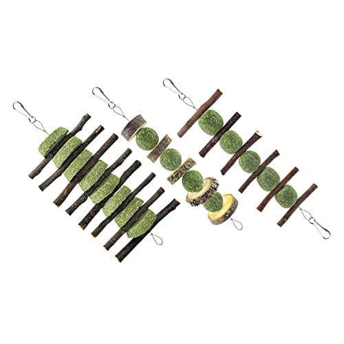 BESPORTBLE Kauspielzeug-Set Aus Holz 3-teilig Zweig-Snacks Für Papageien Meerschweinchen Und Kleintiere von BESPORTBLE