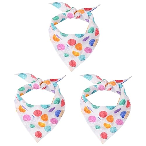 BESPORTBLE 3St Lätzchen kleines hundezubehör weiches Haustierbandana Haustierzubehör Kuscheltier süß Lovely Pets Dekoration für Haustierpartys Speichelhandtuch für Haustiere Baumwolle Weiß von BESPORTBLE