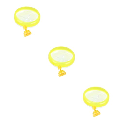 BESPORTBLE 3St Laufrad Hamster spielt Rad fliegendes Untertassenrad Spielzeug für Haustiere Haustierübung lautloses Hamsterrad Hamster Spielzeug hamsterspielzeug Hamster Übungsrädchen Yellow von BESPORTBLE