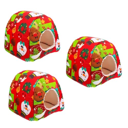 BESPORTBLE 3St Meerschweinchen-Nest Papageienhütte Winter weiche hamstereinstreu Meerschweinchenbett zu Weihnachten kuschelhöhle nagerhaus Zuckergleiter-Versteck Zuckergleiter Bett Stoff rot BESPORTBLE 3St Meerschweinchen-Nest Papageienhütte Winter weiche hamstereinstreu Meerschweinchenbett zu Weihnachten kuschelhöhle nagerhaus Zuckergleiter-Versteck Zuckergleiter Bett Stoff rot von BESPORTBLE