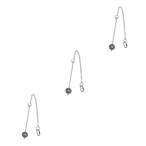 BESPORTBLE 3St Vogel Fruchtgabel Hähnchen-Gemüse-Spieß Zubehör für Vogelkäfige Hirse Stand Futterspender Futterhalter für Vögel Vogelfütterer Obstpicks Fleisch Stick Rostfreier Stahl Silver von BESPORTBLE