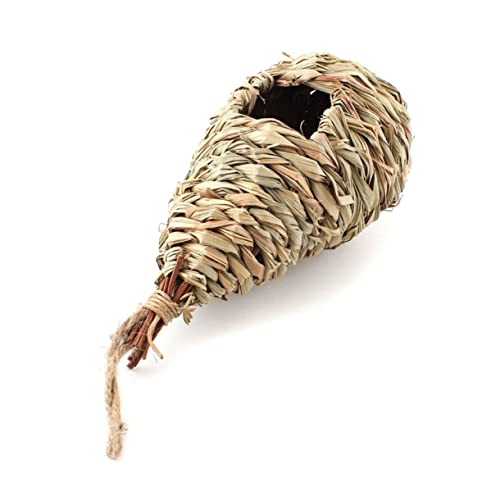 BESPORTBLE 3stück Handgewebte Natürliche Gras-vogelhäuser Zum Aufhängen Nest Für Kleine Vögel Wie Wellensittiche Und Nager Schafft Eine Sichere Und Warme Umgebung von BESPORTBLE