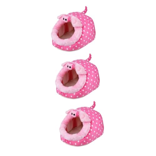 BESPORTBLE 3stücke Mini Warm Sleep Pet Cushion Pad Für Kleintiere Rosa Schwein Design s Für Hamster Igel Eichhörnchen Mäuse Und Ratten Vielseitiges Nest Für Tiergehege Und Transport von BESPORTBLE