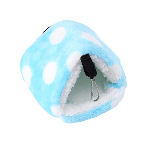 BESPORTBLE 3stücke Kuschelhöhle Für Kleintiere Warmes Fleece-Haus Für Hamster Meerschweinchen Chinchillas Und Zuckerglider Blau Mit Großen Punkten Praktisches Und Modisches Design Für von BESPORTBLE