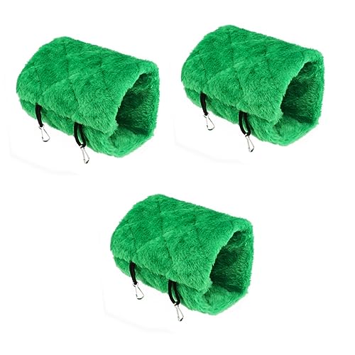 BESPORTBLE 3St tierische Höhle haustierbett pet Bed Birdcage vogelkäfig Grün Vogel hängematte Bett Kuscheltier Bett-Caddy zum Aufhängen Plüsch Hängematte Vogelhütte Baumwollnest Vogelhaus von BESPORTBLE