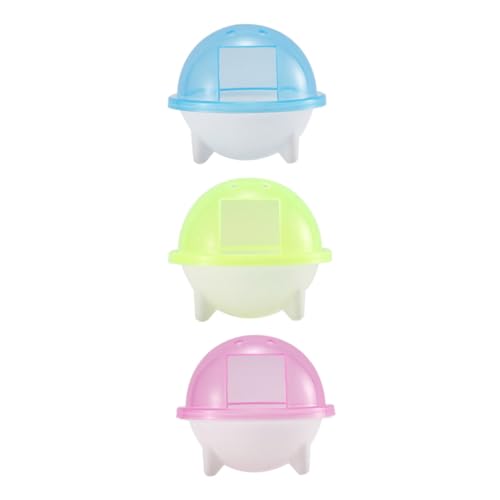 BESPORTBLE 3stücke Sandbad Für Hamster Aus Transparentes Hamsterbadezimmer Mit Deckel Für Kleine Haustiere Beobachtbares Und Leicht Zu Reinigendes Badehaus von BESPORTBLE