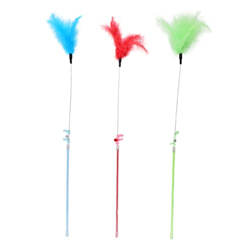 BESPORTBLE 3Stücke Interaktive Katzen Teaser Mit Federn Und Glocken Flirtende Sticks Für Katzen Katzenangel Und Fördert Die Selbstbeschäftigung Und Spielvergnügen BESPORTBLE 3Stücke Interaktive Katzen Teaser Mit Federn Und Glocken Flirtende Sticks Für Katzen Katzenangel Und Fördert Die Selbstbeschäftigung Und Spielvergnügen von BESPORTBLE