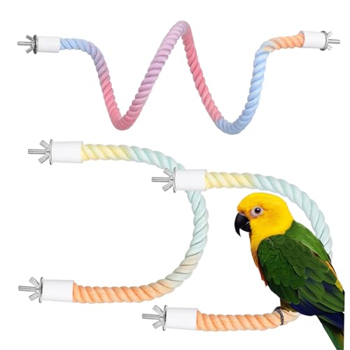 BESPORTBLE 3Stücke Papageienstand mit Bunten Baumwollseilen Kletterseil für Vogelkäfige und Vielseitig Einsetzbar für Verschiedene Papageienarten Kleine Seile BESPORTBLE 3Stücke Papageienstand mit Bunten Baumwollseilen Kletterseil für Vogelkäfige und Vielseitig Einsetzbar für Verschiedene Papageienarten Kleine Seile von BESPORTBLE