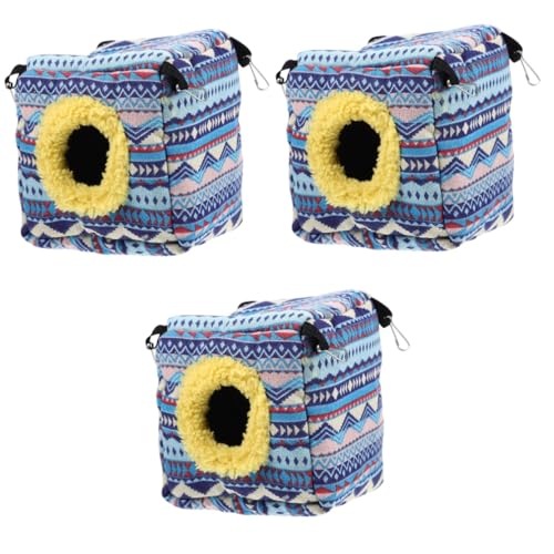 BESPORTBLE 3 Stücke Warme Nest Für Eichhörnchen Hamster Eichhörnchen Nest Hängematte Für Meerschweinchen Haustier Bett von BESPORTBLE