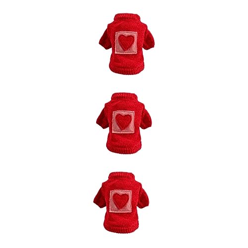 BESPORTBLE 3st Hund Warme Kleidung Winterpullover Für Haustiere Herz Pullover Hundepullover Für Kleine Hunde Hund Weihnachtsmann Kostü Welpen-Outfits Welpenkleidung Haustierkleidung Rot BESPORTBLE 3st Hund Warme Kleidung Winterpullover Für Haustiere Herz Pullover Hundepullover Für Kleine Hunde Hund Weihnachtsmann Kostü Welpen-Outfits Welpenkleidung Haustierkleidung Rot von BESPORTBLE
