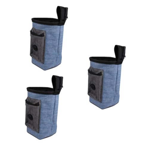BESPORTBLE 3st Hundefutterträger Tragetasche Für Haustiere Snackbehälter Aufbewahrungstasche Für Hundesnacks Hündchen Leckerli-Tasche Für Haustiere Tasche Für Tiernahrung Hundekotbeutel Blue von BESPORTBLE