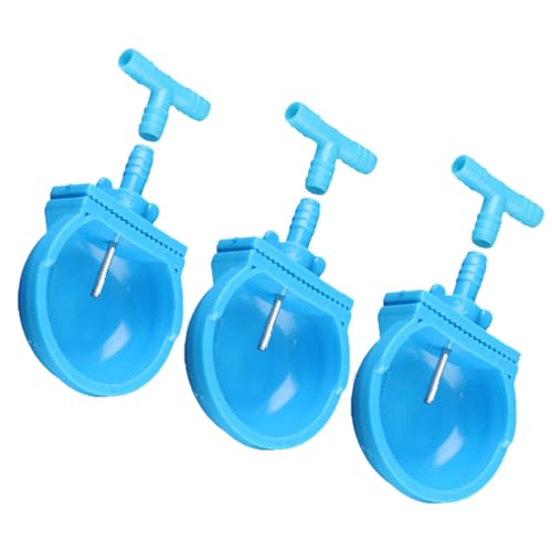 BESPORTBLE 3st Kaninchentrinknapf Wasser Tank Verschütten Flasche Kükenfutterautomaten u Hühner Coop Futterspender Für Wachteln Haustier Käfig Container Vieh Trinker Luft Plastik Blue von BESPORTBLE