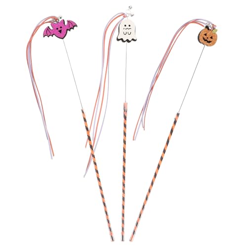 BESPORTBLE 3stücke Interaktive Katzenspielzeug Katzenangel Für Katzen Attraktive Neck-hänge Lustiges Neck-Spielzeug Kätzchen-Angel Interaktive Neck-stäbe Neck-hänge von BESPORTBLE