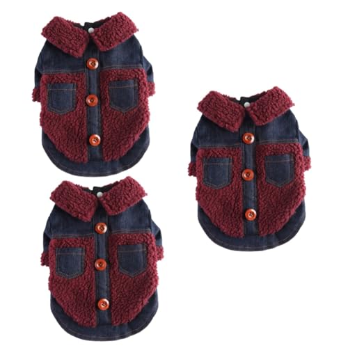 BESPORTBLE 3 Stücke Warme Welpen Kostüm Hund Kleidung Atmungsaktives Material Stilvolle Hund Mantel BESPORTBLE 3 Stücke Warme Welpen Kostüm Hund Kleidung Atmungsaktives Material Stilvolle Hund Mantel von BESPORTBLE