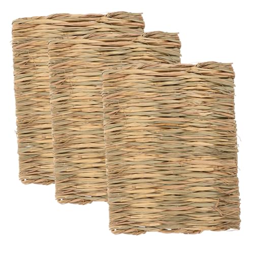 BESPORTBLE Strohmatte 3er-Pack Natürlich Gewebte Grasunterlage für Kaninchen Meerschweinchen Hamster Kleintiere Einstreu BESPORTBLE Strohmatte 3er-Pack Natürlich Gewebte Grasunterlage für Kaninchen Meerschweinchen Hamster Kleintiere Einstreu von BESPORTBLE