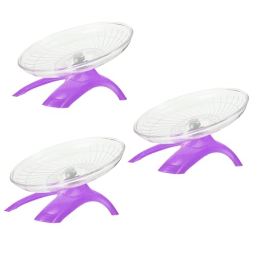 BESPORTBLE 3St Laufradspielzeug Hamster Spielzeug hamsterspielzeug Wheel Plastic Heimtierbedarf Mausrad Rennmäuse Laufrad Chinchilla Rennmaus Frisbeescheibe Igel Lieferungen Plastik von BESPORTBLE